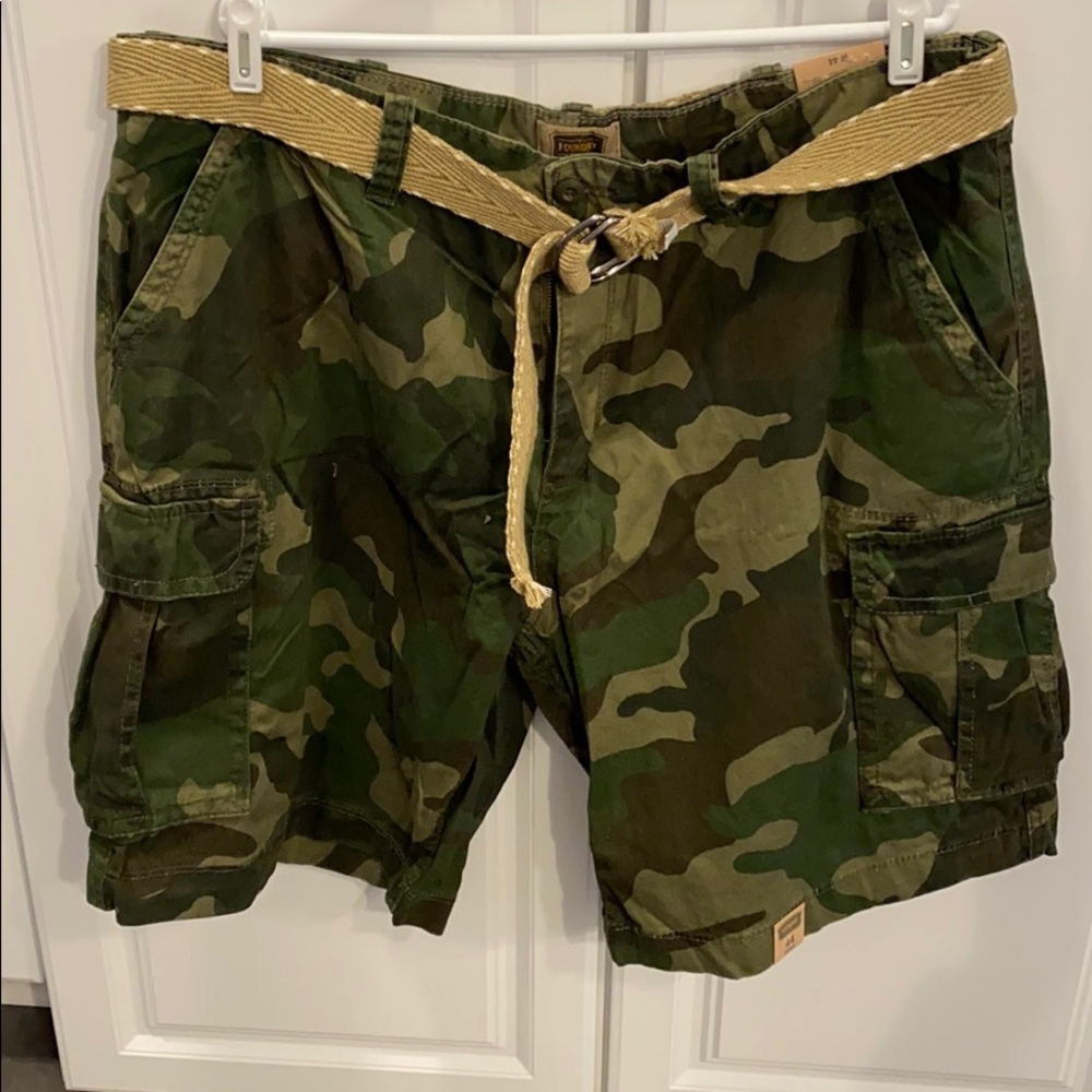 Foundry Supply Mens Big & Tall Belted Cargo Shorts